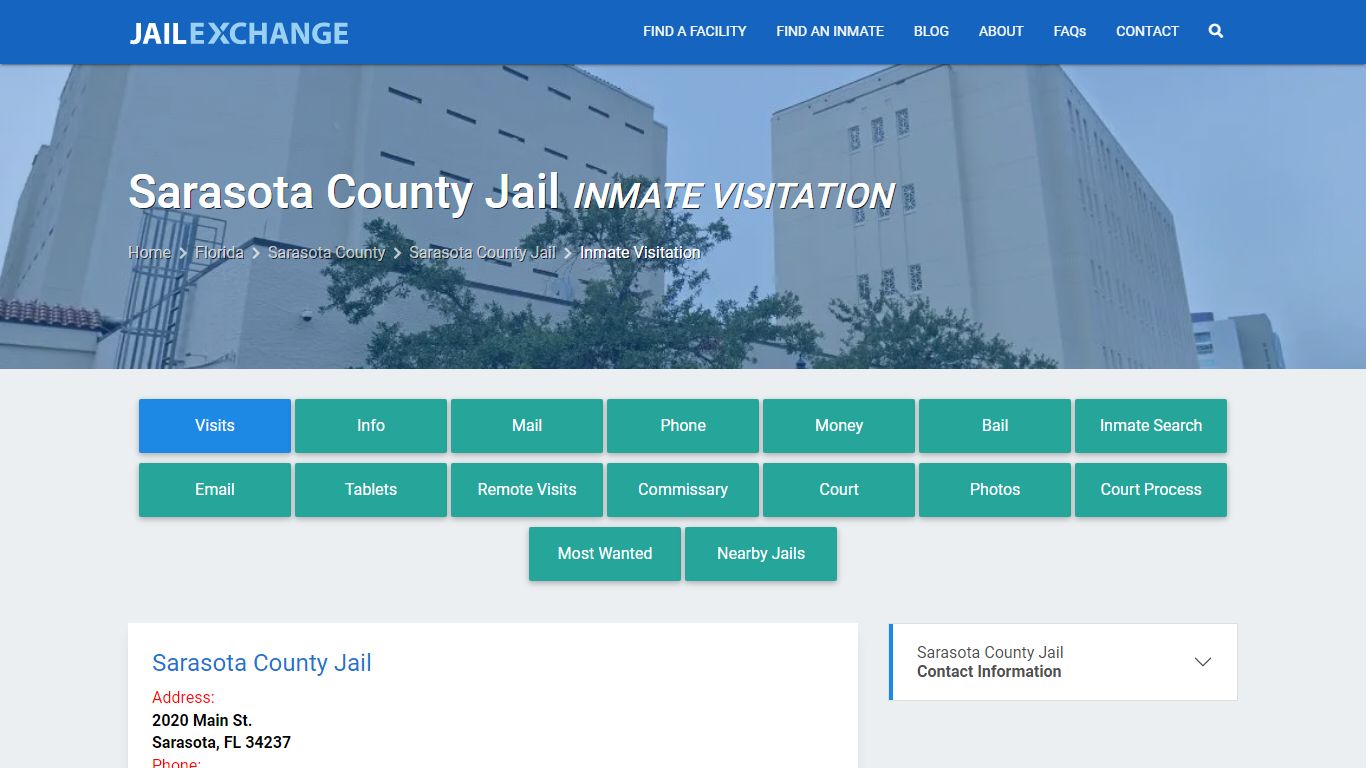 Inmate Visitation - Sarasota County Jail, FL - Jail Exchange
